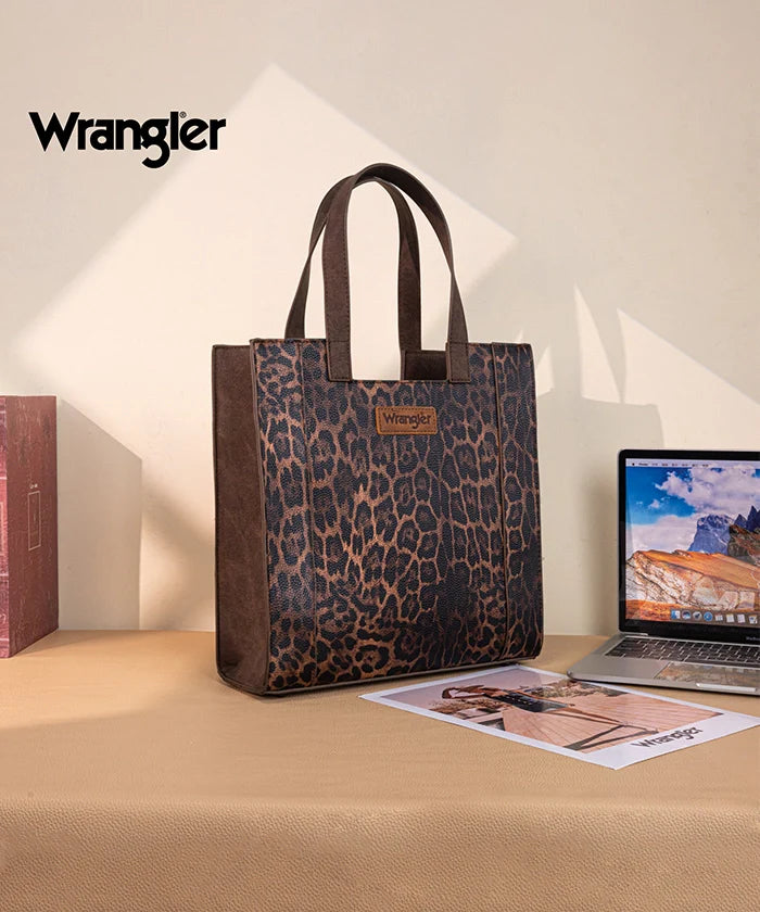 Wrangler Western All-over Leopard Print Tote Bag