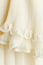 Clara Ruffle Long Sleeve Knit Maxi Dress – Cozy Elegance for Any Occasion