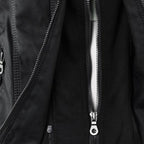 Pia | Moderne Lederjacke mit Kapuze