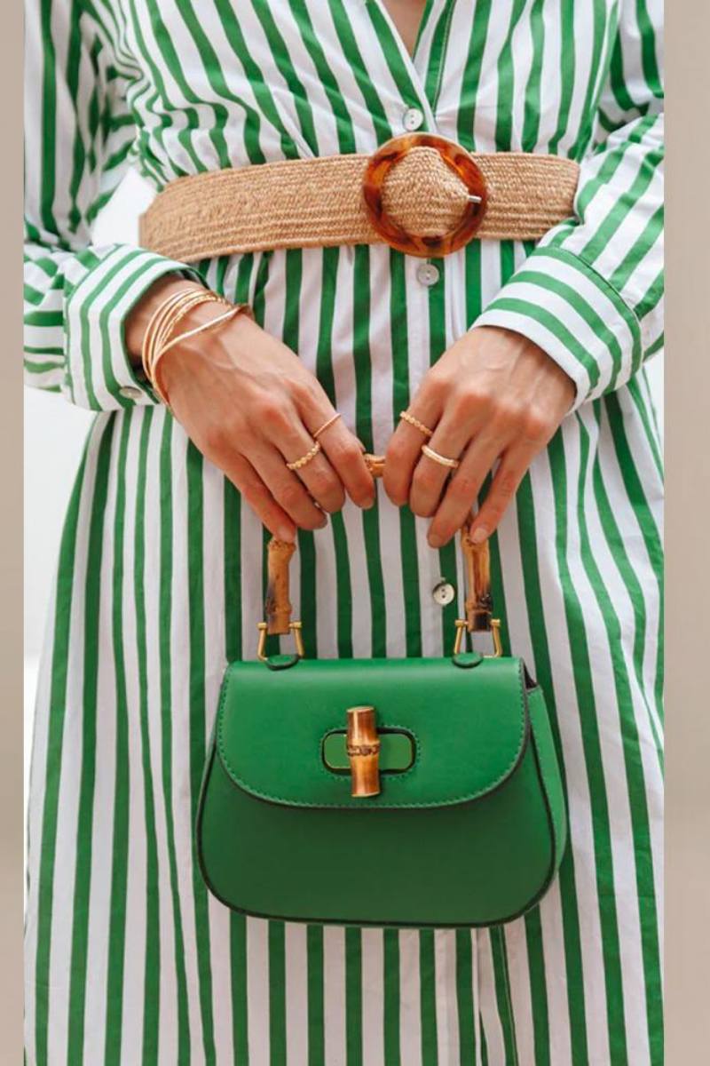 Bolsa de selim com alça de bambu Riva