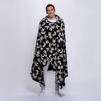 Black Floral Blanket