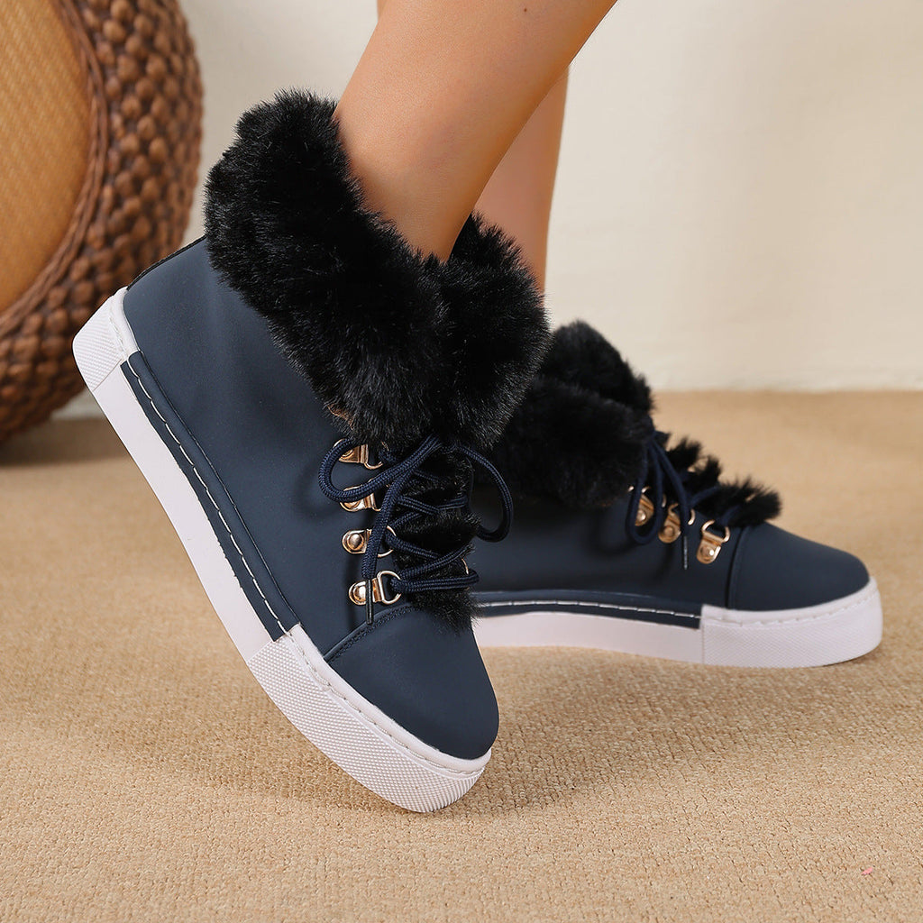 Everest Elite Winter Boots – Faux Fur Lined Platform Lace-Up Snow Boots