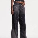 Black Rhinestone Jeans