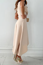 Lila – Chic Wrap V-Neck Midi Dress