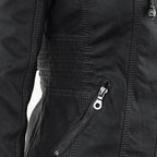 Pia | Moderne Lederjacke mit Kapuze