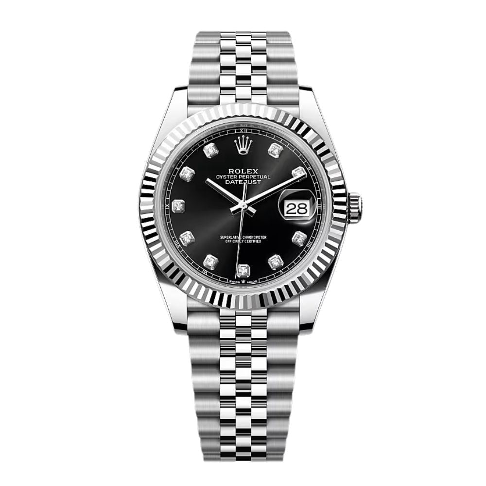 Rolex Datejust Diamond Black Dial Jubilee 41mm