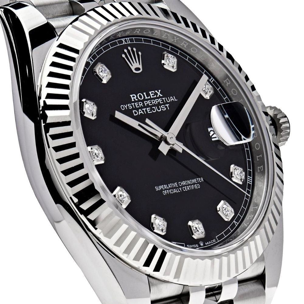Rolex Datejust Diamond Black Dial Jubilee 41mm
