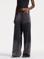 Black Rhinestone Jeans