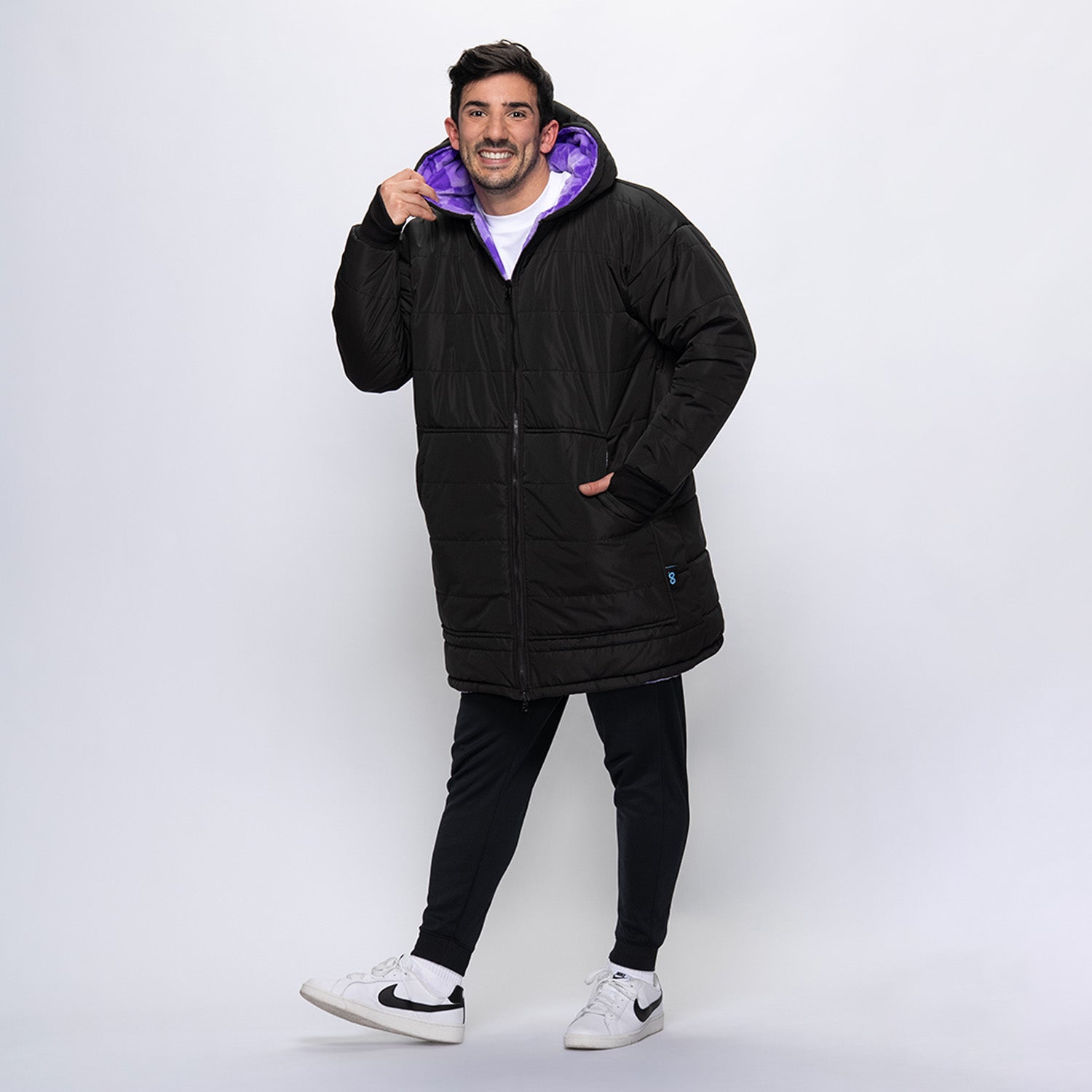 Black/Lilac Checker Print