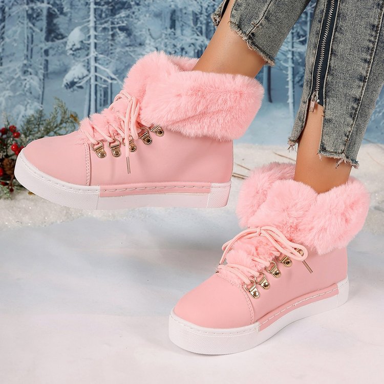 Everest Elite Winter Boots – Faux Fur Lined Platform Lace-Up Snow Boots