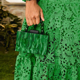 Beaded Chain Marbling Handbag