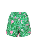 Green Printed Surf Shorts Set