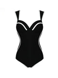 Colorblock Korean Style Sweetheart Swimsuit