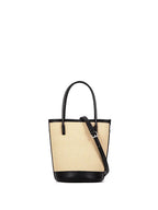 Mini Woven Leather Bucket Bag for Women
