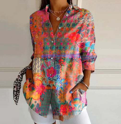 Joan Vintage Floral Blouse