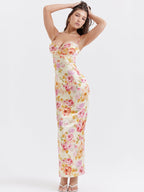 Ivory Floral Maxi Dress