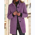 Vintora | Retro Damen-Windjacke mit Knöpfen und Stehkragen