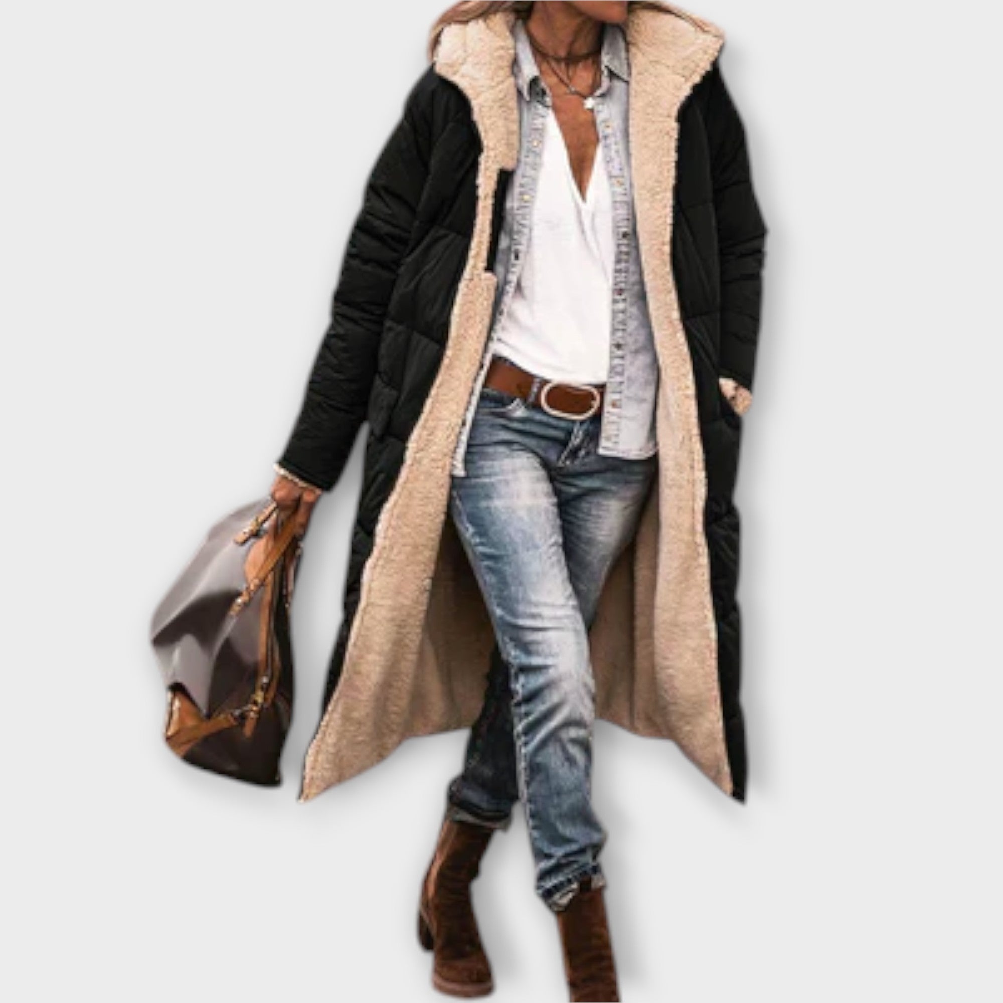 Kora - Comfortable coat with fur