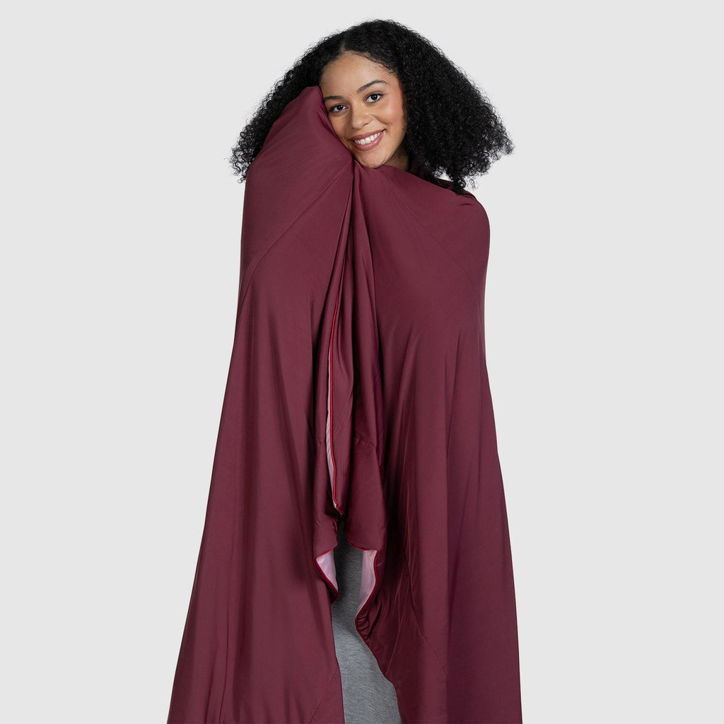 Pink/Burgundy Colour Block Cooling Blanket