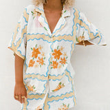 Irregular Printed Skirt-Set