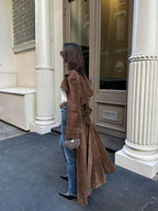Molly | Kunstwildleder Trenchcoat
