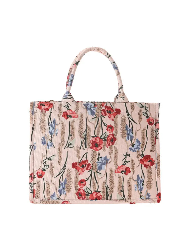 New Creative Canvas Tote Bag with Chinese-Inspired Print