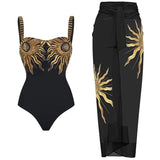 Sequin Sunflower One-Piece Swimsuit