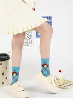 Cute Cartoon Dog Cotton Socks