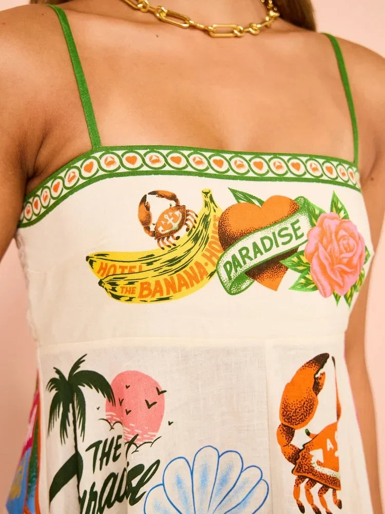 Aria Off-Shoulder Tropical Maxi Dress – Vacation-Ready Summer Styl