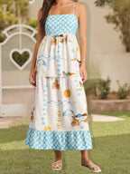 SunSketch Spaghetti Strap Maxi Dress