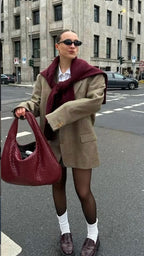 Aurelia Woven Bag  – Oversized Elegance with Practical Design