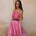 Crochet Patchwork Halter Knit Dress