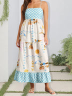 SunSketch Spaghetti Strap Maxi Dress