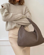 Aurelia Woven Bag  – Oversized Elegance with Practical Design