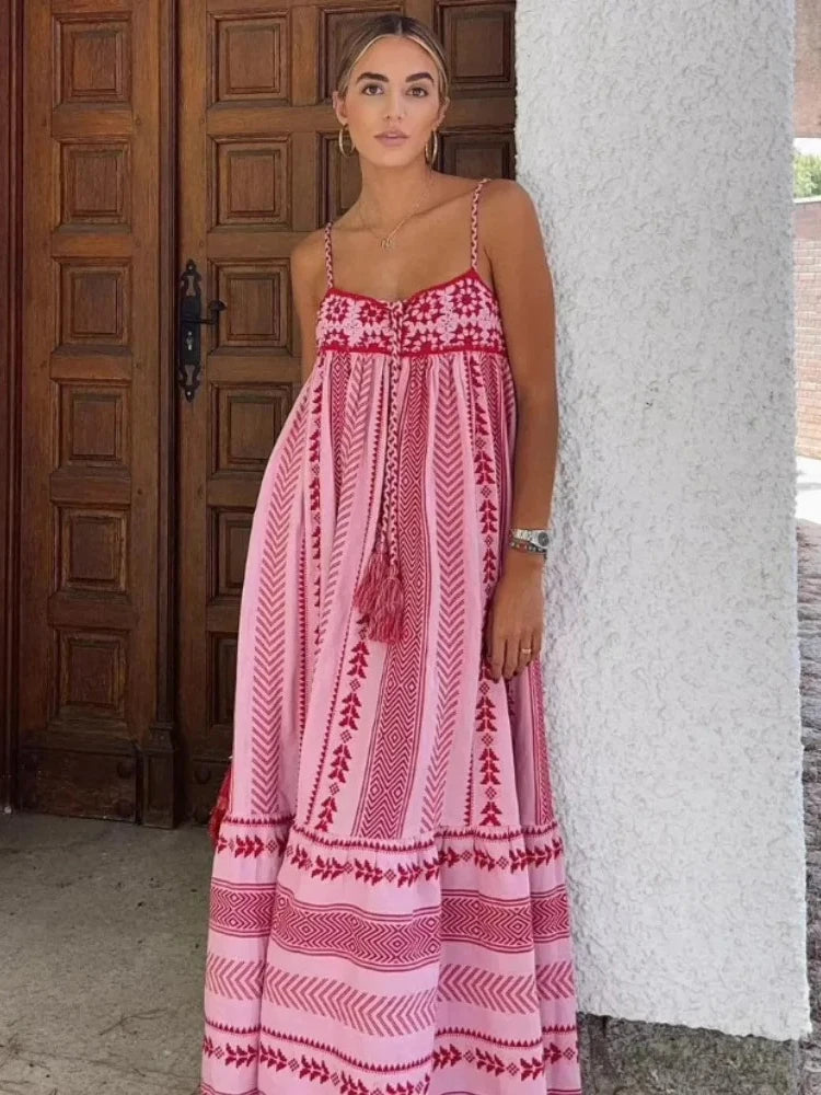 Crochet Patchwork Halter Knit Dress