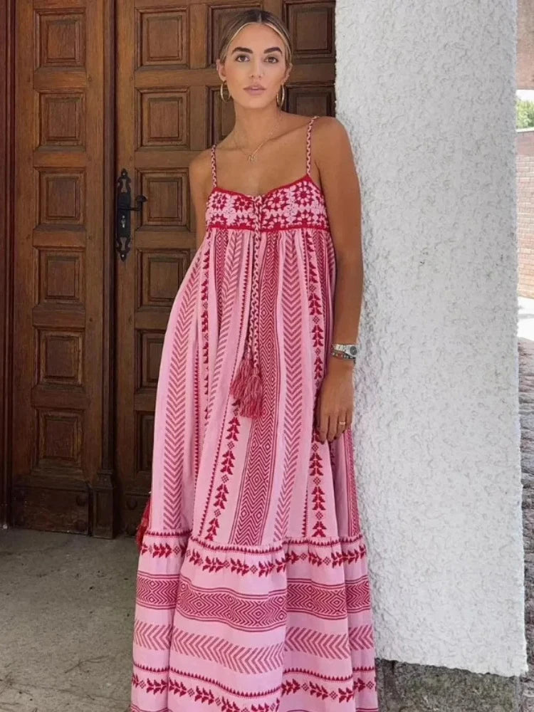 Crochet Patchwork Halter Knit Dress