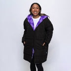 Black/Lilac Checker Print