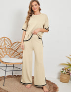 Classy Elastic Knit Lounge Set