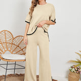 Classy Elastic Knit Lounge Set