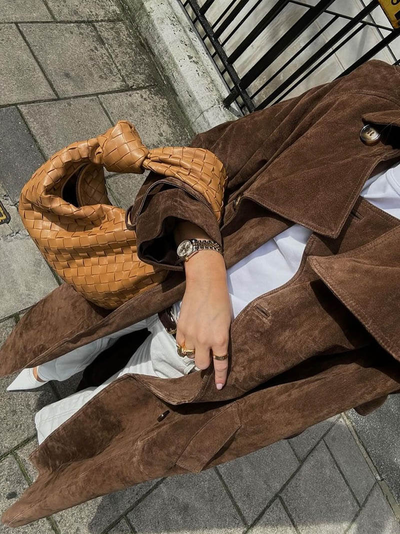 Molly | Kunstwildleder Trenchcoat