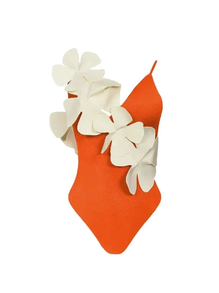 Tie Fresh Floral Swimsuit and Skirt Set