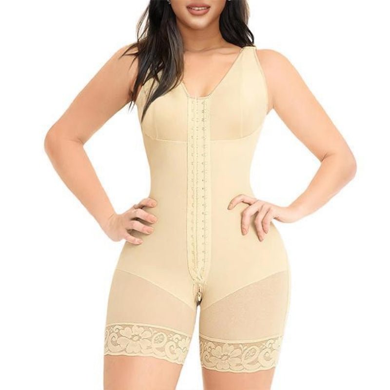 FAJAS SHAPEWEAR FOR WOMEN TUMMY CONTROL POST SURGERY FULL BODY SHAPER BUTT LIFTER WITH ZIPPER CROTCH