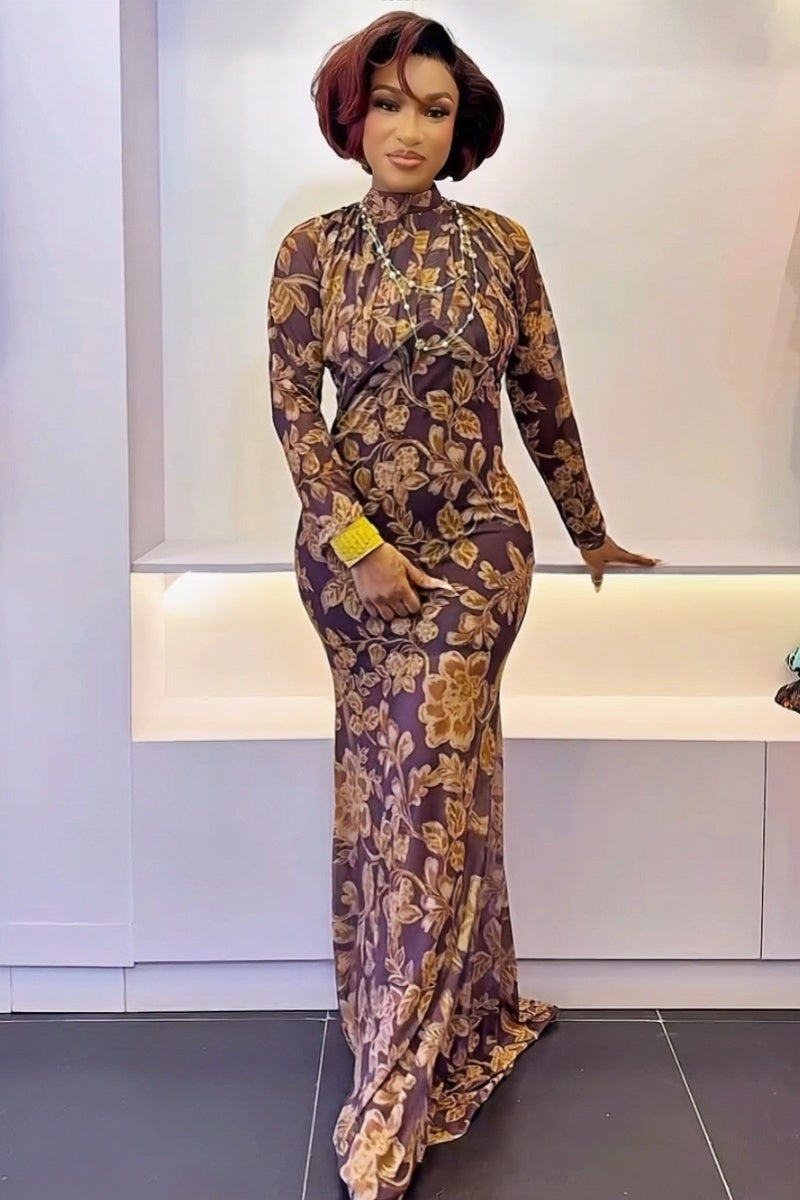 Retro High-End Maxi Dress