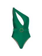 Elegant Green Backless Swimsuit Set