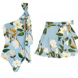 Fresh Floral One Piece Swimsuit Set