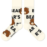 Cartoon Bear Alphabet Cotton Socks