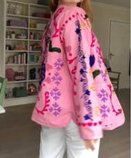 Cute Graffiti Style Print Thin Jacket