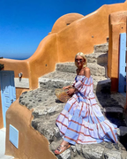 Seraphina - Luxury Mexican Print Off-Shoulder Maxi Dress