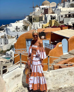 Seraphina - Luxury Mexican Print Off-Shoulder Maxi Dress