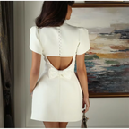 Fashion Temperament Bow Backless Dress